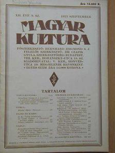 b. - Magyar Kultúra 1925. szeptember [antikvár]