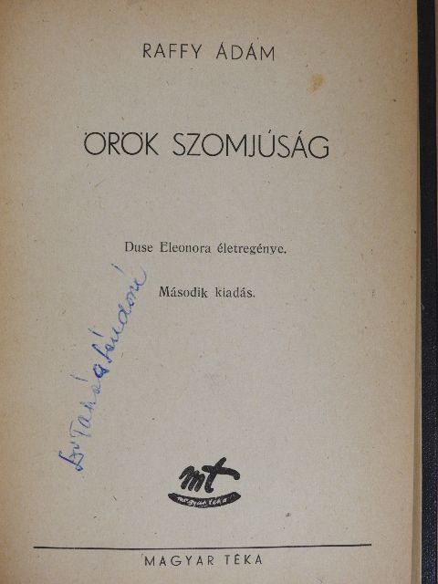 Raffy Ádám - Örök szomjúság [antikvár]