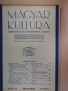 Balla Borisz - Magyar Kultúra 1933. április 5. [antikvár]