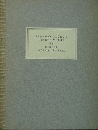 Alfred de Musset - Sárközi György összes verse és kisebb műfordításai [antikvár]