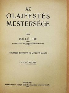 Balló Ede - Az olajfestés mestersége [antikvár]
