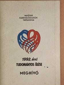 Magyar Kardiológusok Társasága 1992. évi tudományos ülése [antikvár]