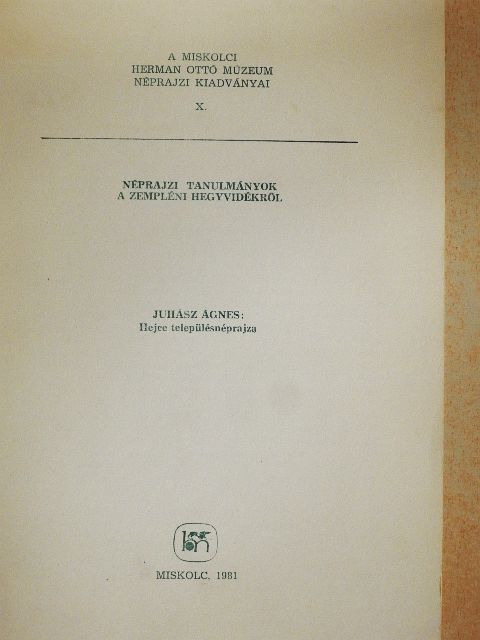 Juhász Ágnes - Hejce településnéprajza [antikvár]