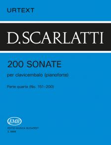SCARLATTI, D. - 200 SONATE PER CLAVICEMBALO (PIANOFORTE) PARTE QUARTA (NO.151-200) URTEXT (BALLA GYÖRGY)