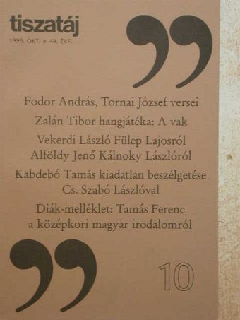 Alföldy Jenő - Tiszatáj 1995. október [antikvár]