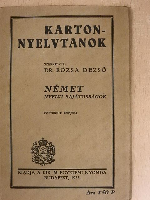 Német nyelvi sajátosságok [antikvár]