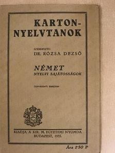 Német nyelvi sajátosságok [antikvár]