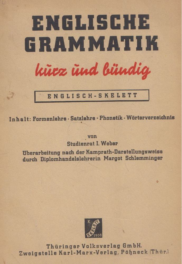 Margot Schlemminger - Englische Grammatik [antikvár]