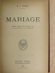 H. G. Wells - Mariage [antikvár]