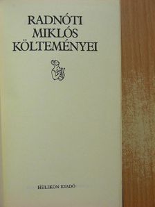 Radnóti Miklós - Radnóti Miklós költeményei [antikvár]