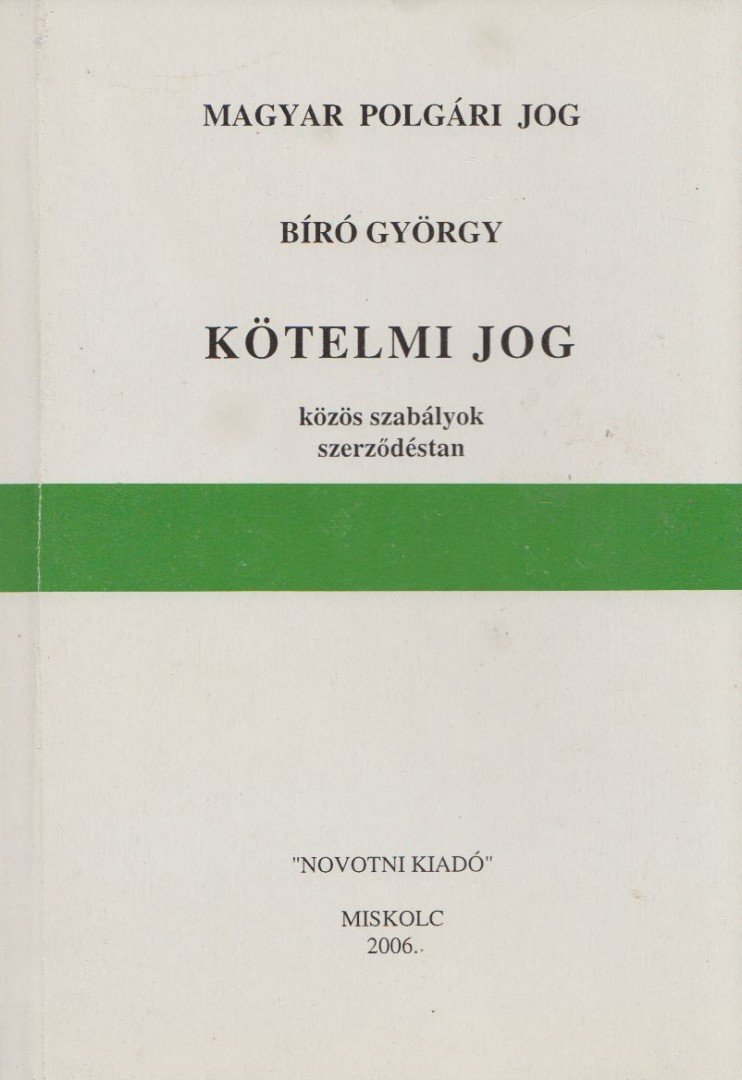 Bíró György - Kötelmi jog [antikvár]