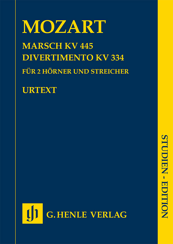 MOZART, W,A, - MARSCH KV 445 / DIVERTIMENTO KV 335 FÜR ZWEI HÖRNER UND STREICHER, STUDIEN EDIDITON