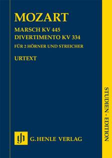 MOZART, W,A, - MARSCH KV 445 / DIVERTIMENTO KV 335 FÜR ZWEI HÖRNER UND STREICHER, STUDIEN EDIDITON