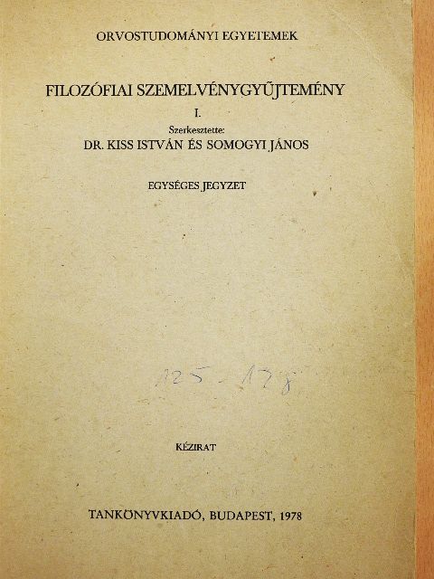 F. Engels - Filozófiai szemelvénygyűjtemény I. [antikvár]
