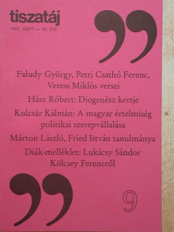 Alföldy Jenő - Tiszatáj 1995. szeptember [antikvár]
