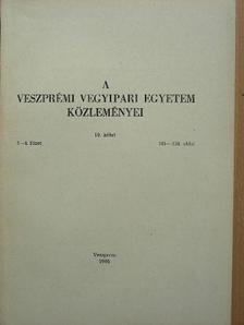 Badacsonyi T. - A Veszprémi Vegyipari Egyetem közleményei 10. kötet 3-4. füzet [antikvár]