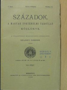 Lovcsányi Gyula - Századok 1886. október 15. [antikvár]