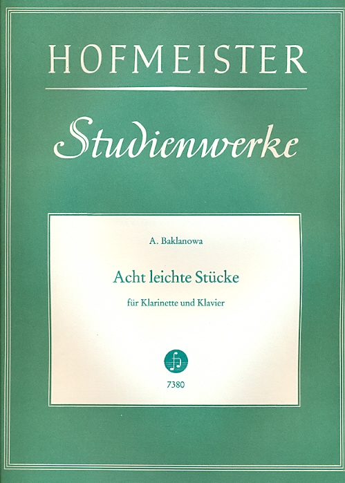 BAKLANOWA, A. - ACHT LEICHTE STÜCKE FÜR KLARINETTE UND KLAVIER (A.STARK)