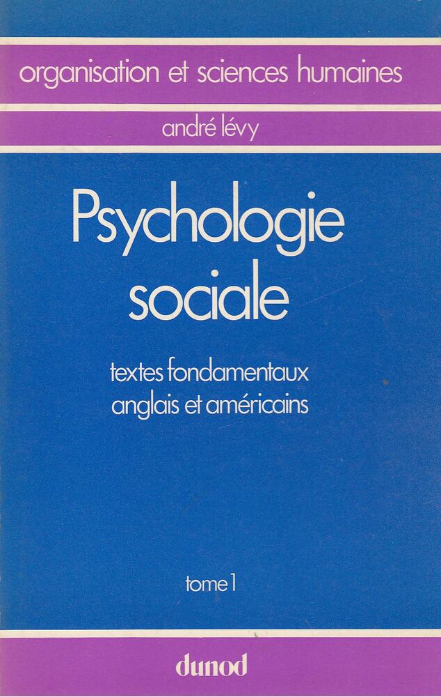 André Lévy - Psychologie sociale I. [antikvár]