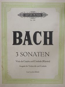 Joh. Seb. Bach - Drei Sonaten für Viola da Gamba und Cembalo "Klavier" [antikvár]