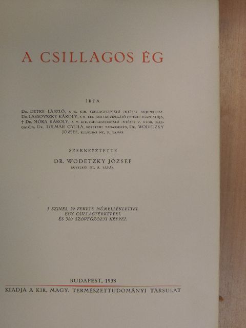 Bacsó Nándor - A csillagos ég [antikvár]