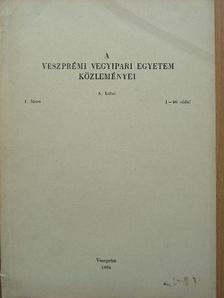 Jónás K. - A Veszprémi Vegyipari Egyetem közleményei 8. kötet 1. füzet [antikvár]