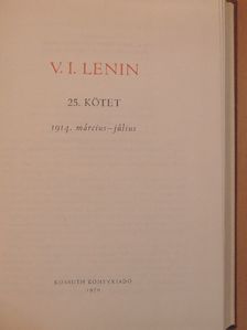 V. I. Lenin - V. I. Lenin összes művei 25. [antikvár]