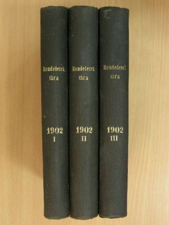 Magyarországi rendeletek tára 1902. I-III. [antikvár]