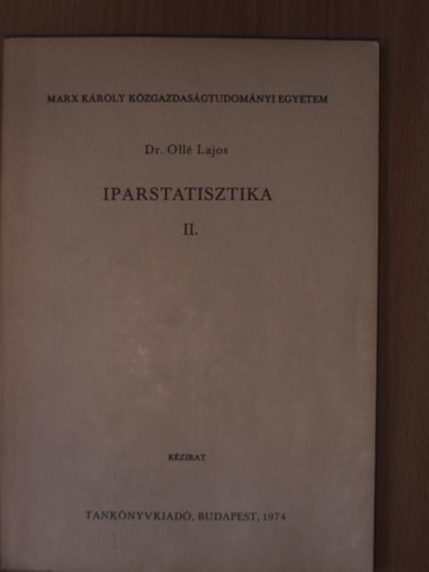 Dr. Mundruczó György - Iparstatisztika II. [antikvár]