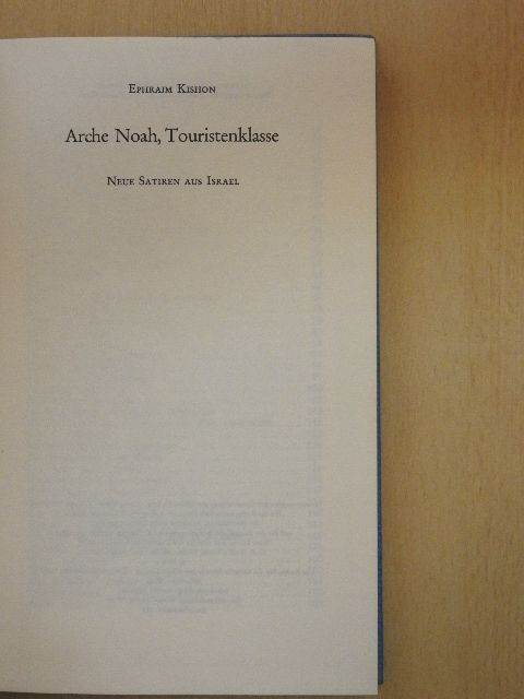 Ephraim Kishon - Arche Noah, Touristenklasse [antikvár]
