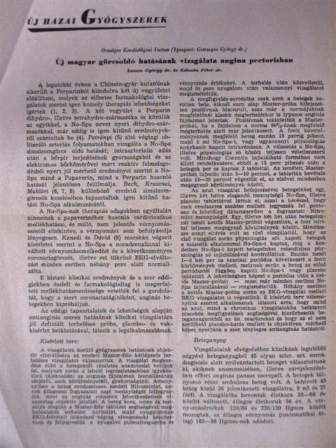 Dr. Kálmán Péter - Új magyar görcsoldó hatásának vizsgálata angina pectorisban [antikvár]