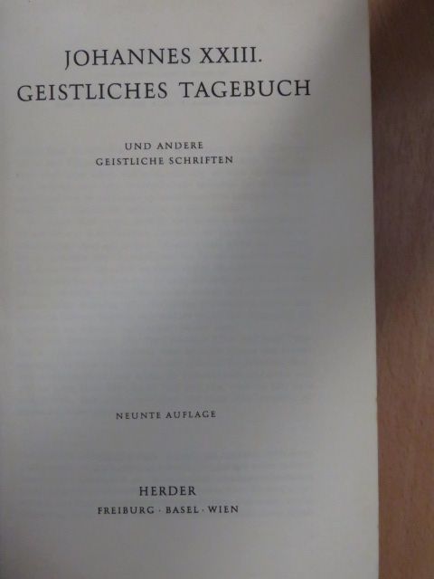 Angelo Giuseppe Roncalli - Geistliches Tagebuch [antikvár]