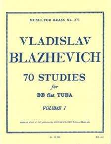 BLAZHEVICH, VLADISLAV - 70 STUDIES FOR BB FLAT TUBA VOLUME I