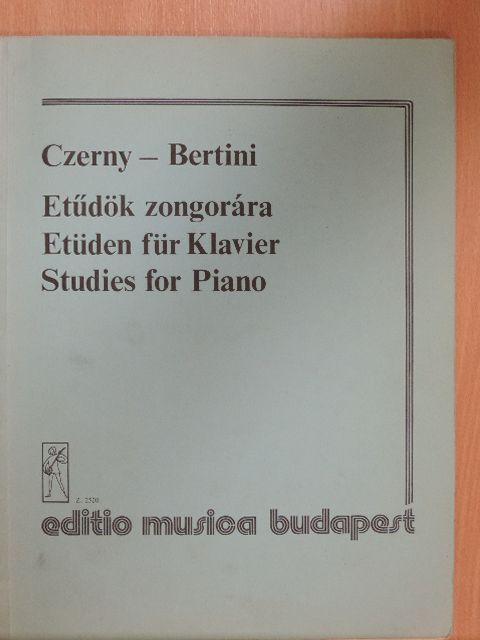 Bertini - Etűdök zongorára [antikvár]