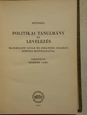 Nádor György - Politikai tanulmány és levelezés [antikvár]