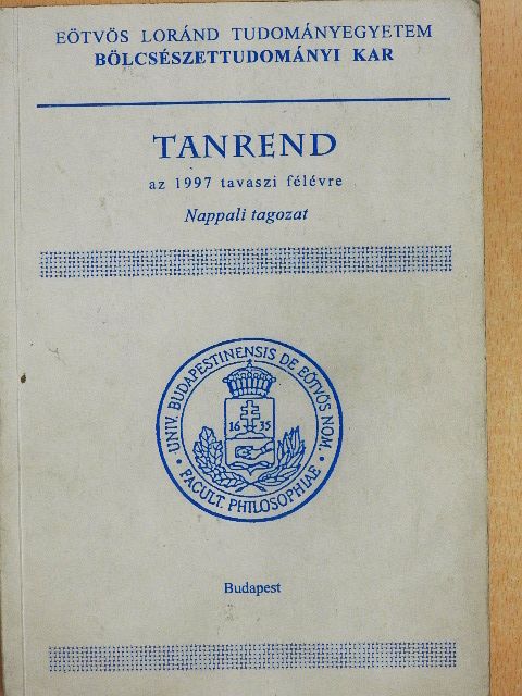 Tanrend az 1997. tavaszi félévre [antikvár]
