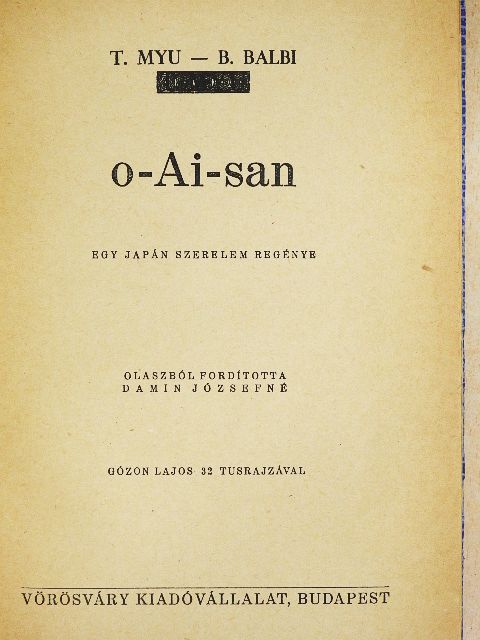 B. Balbi - o-Ai-san [antikvár]