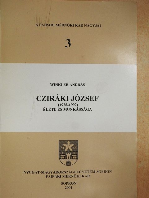 Winkler András - Cziráki József élete és munkássága [antikvár]