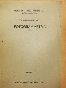 Dr. Homoródi Lajos - Fotogrammetria II. [antikvár]