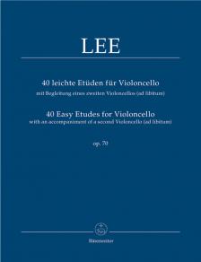 LEE - 40 LEICHTE ETÜDEN FÜR VIOLONCELLO MIT BEGL. EINES ZWEITEN VIOLONCELLOS (AD LIBITUM) OP.70B