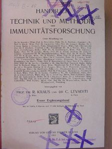 A. Biedl - Handbuch der technik und methodik Immunitätsforschung [antikvár]