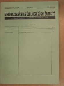 Mezőgazdasági és Élelmezésügyi Értesítő 1997. június 30. [antikvár]