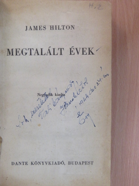 James Hilton - Megtalált évek [antikvár]
