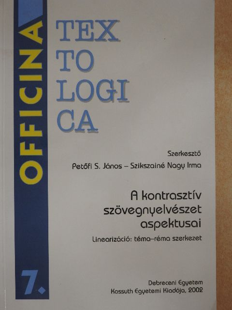 Boda I. Károly - A kontrasztív szövegnyelvészet aspektusai [antikvár]