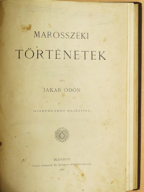 Jakab Ödön - Marosszéki történetek [antikvár]