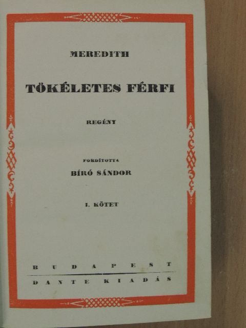 George Meredith - Tökéletes férfi I-II. [antikvár]