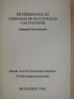 Angelusz Róbert - Értékrendek és társadalmi-kulturális változások [antikvár]