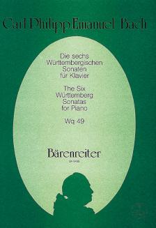 BACH, C.PH.E. - DIE SECHS WÜRTTEMBERGISCHEN SONATEN FÜR KLAVIER Wq 49 (R.STEGLICH)