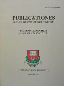 Barócziné Nagy Terézia - Publicationes Universitatis Miskolcinensis Tomus XII. - Fasciculus 2. [antikvár]