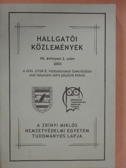 Dési András - Hallgatói közlemények 2003/2. [antikvár]